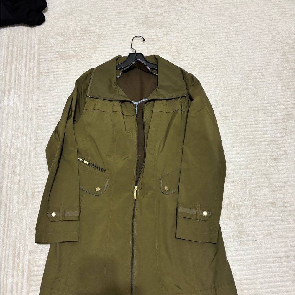 Cole Haan Olive Trench Coat